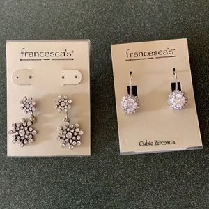 Francesca’s faux diamond earrings